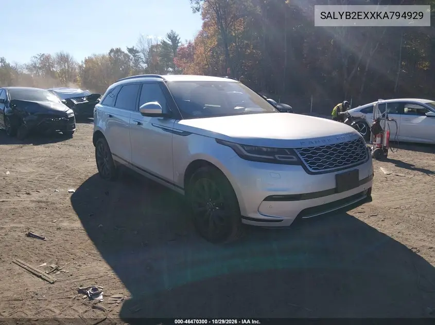 LAND ROVER RANGE ROVER VELAR 2019, VIN SALYB2EXXKA794929