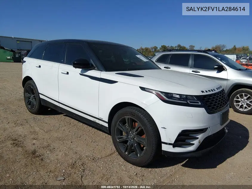 LAND ROVER RANGE ROVER VELAR 2020, VIN SALYK2FV1LA284614