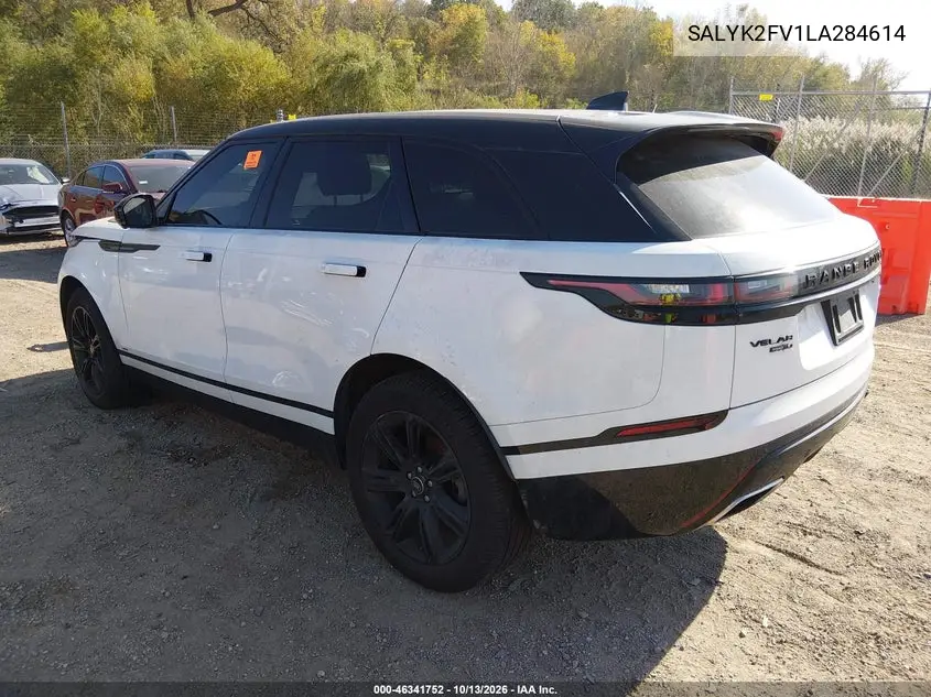 2020 LAND ROVER RANGE ROVER VELAR VIN SALYK2FV1LA284614 — фото 3