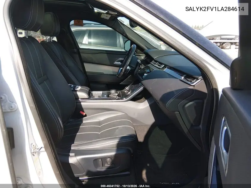 2020 LAND ROVER RANGE ROVER VELAR VIN SALYK2FV1LA284614 — фото 5
