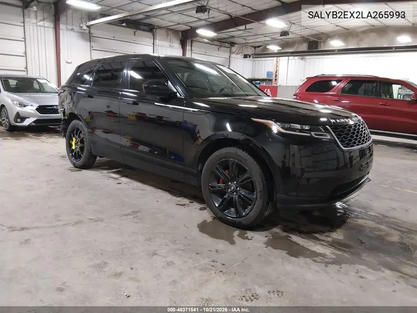 LAND ROVER RANGE ROVER VELAR 2020, VIN SALYB2EX2LA265993
