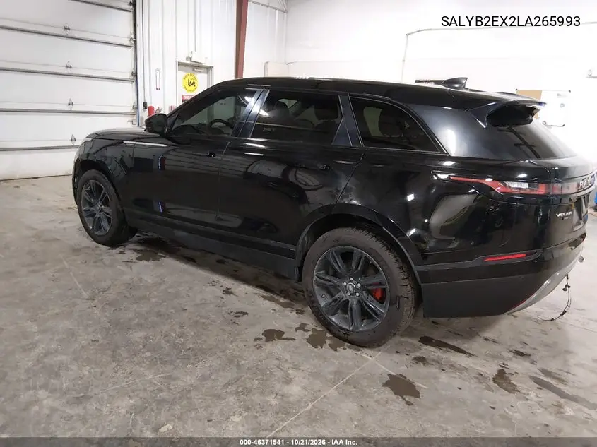 2020 LAND ROVER RANGE ROVER VELAR VIN SALYB2EX2LA265993 — фото 3