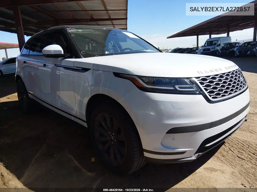 LAND ROVER RANGE ROVER VELAR 2020, VIN SALYB2EX7LA272857