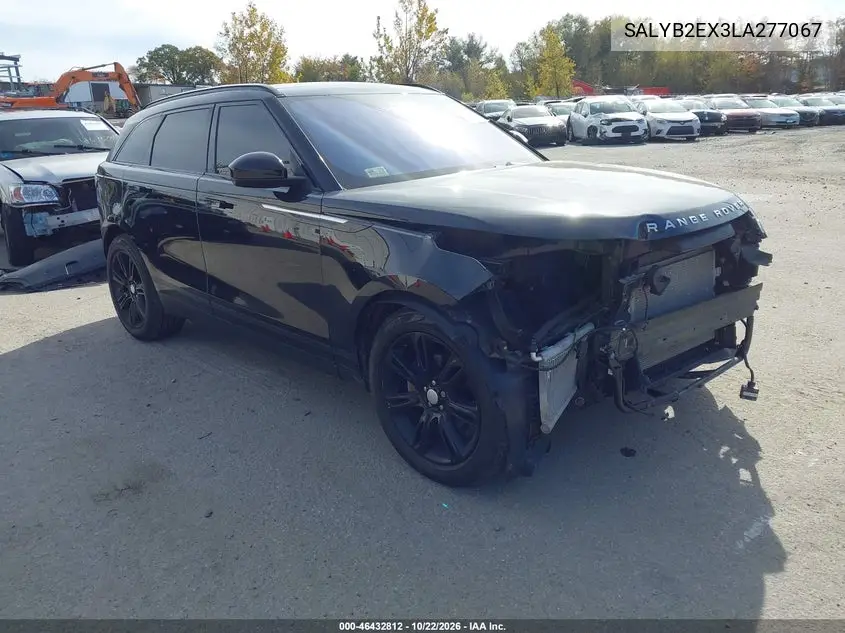 LAND ROVER RANGE ROVER VELAR 2020, VIN SALYB2EX3LA277067