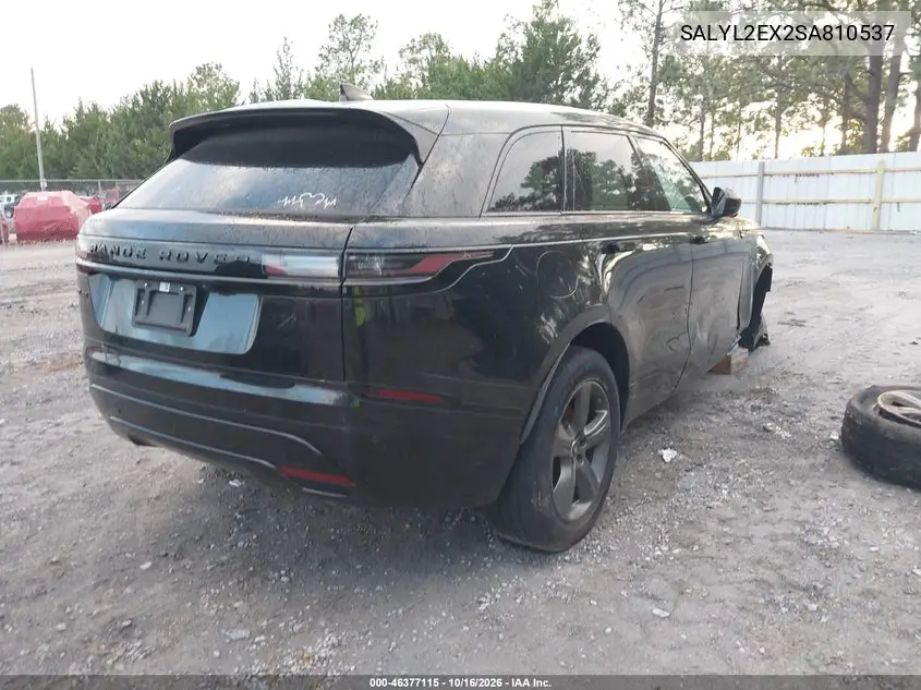 2025 LAND ROVER RANGE ROVER VELAR VIN SALYL2EX2SA810537 — фото 4