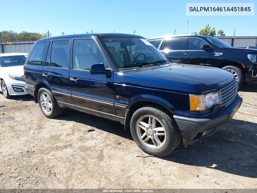 LAND ROVER RANGE ROVER 2001, VIN SALPM16461A451845