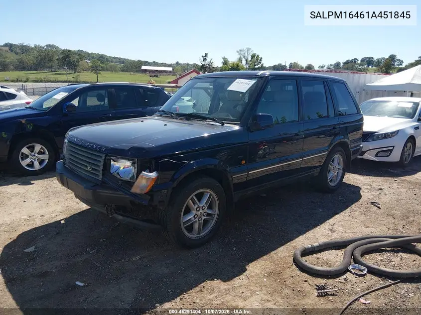 2001 LAND ROVER RANGE ROVER VIN SALPM16461A451845 — фото 2