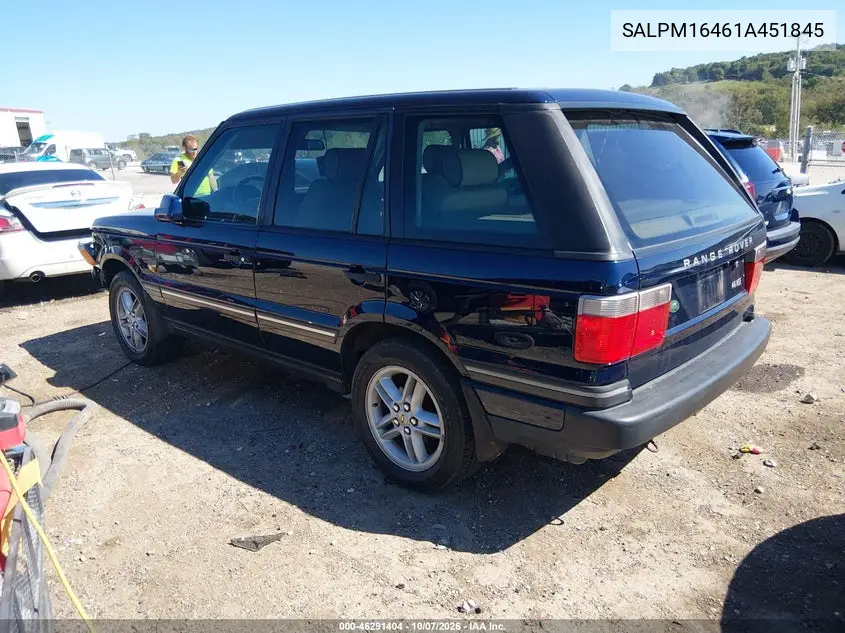 2001 LAND ROVER RANGE ROVER VIN SALPM16461A451845 — фото 3