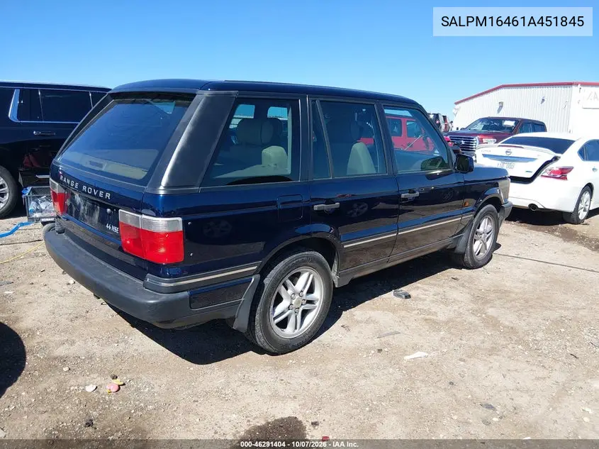 2001 LAND ROVER RANGE ROVER VIN SALPM16461A451845 — фото 4
