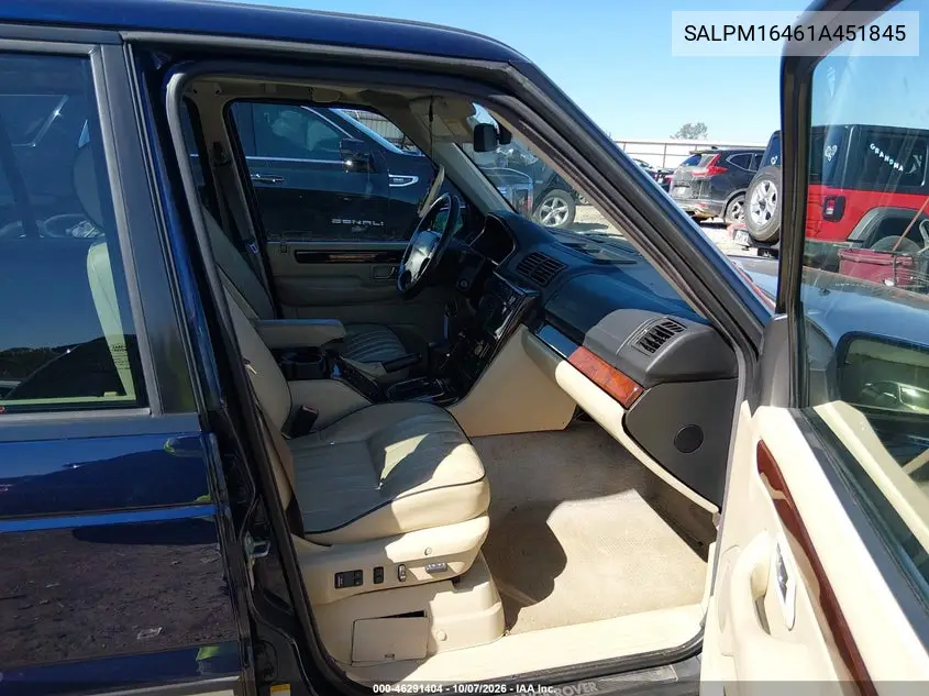 2001 LAND ROVER RANGE ROVER VIN SALPM16461A451845 — фото 5