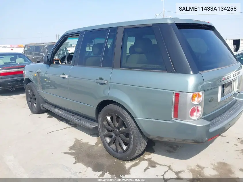 2003 LAND ROVER RANGE ROVER VIN SALME11433A134258 — фото 3