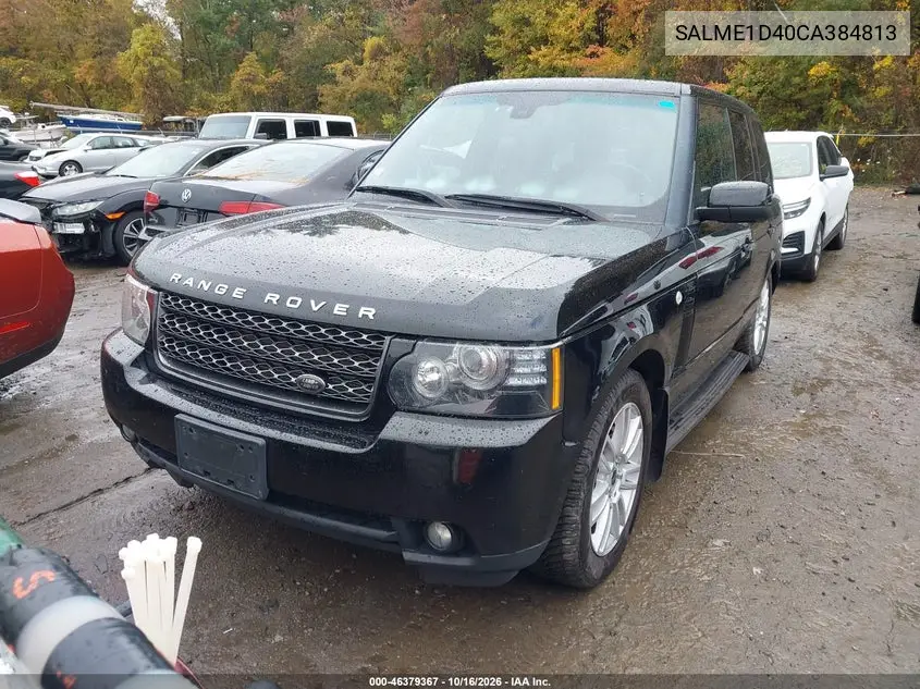2012 LAND ROVER RANGE ROVER VIN SALME1D40CA384813 — фото 2