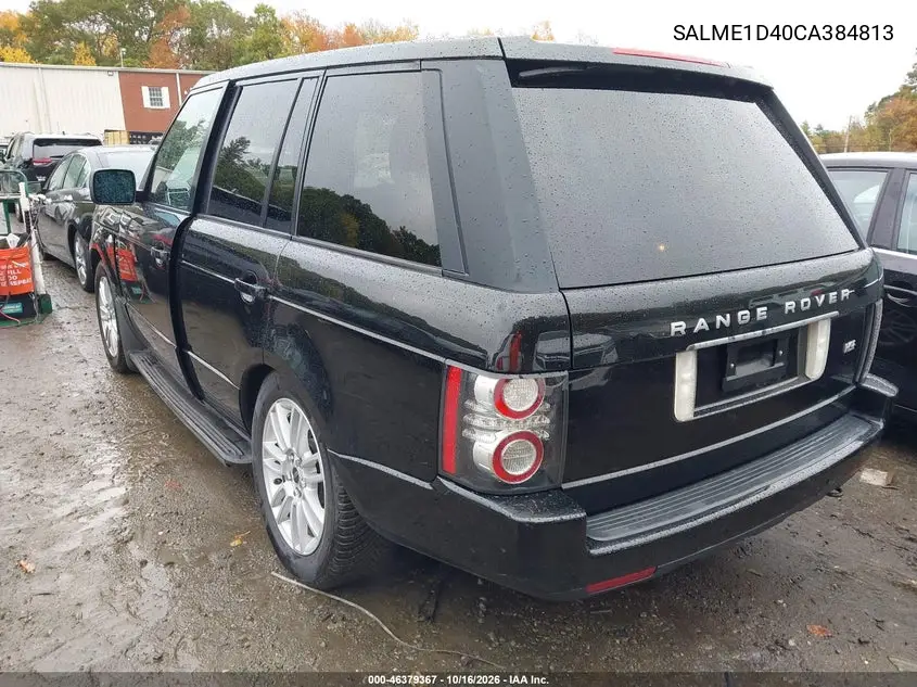 2012 LAND ROVER RANGE ROVER VIN SALME1D40CA384813 — фото 3