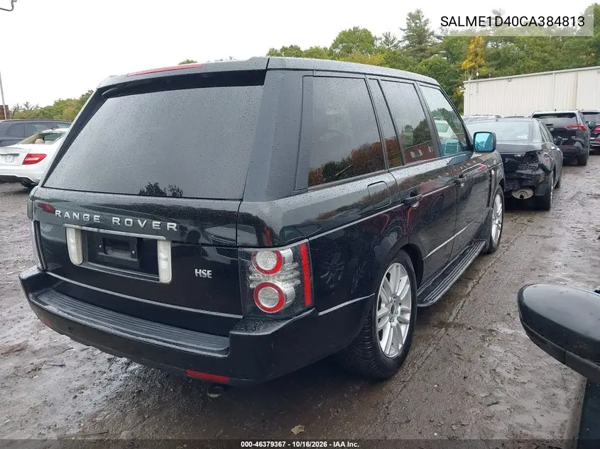 2012 LAND ROVER RANGE ROVER VIN SALME1D40CA384813 — фото 4