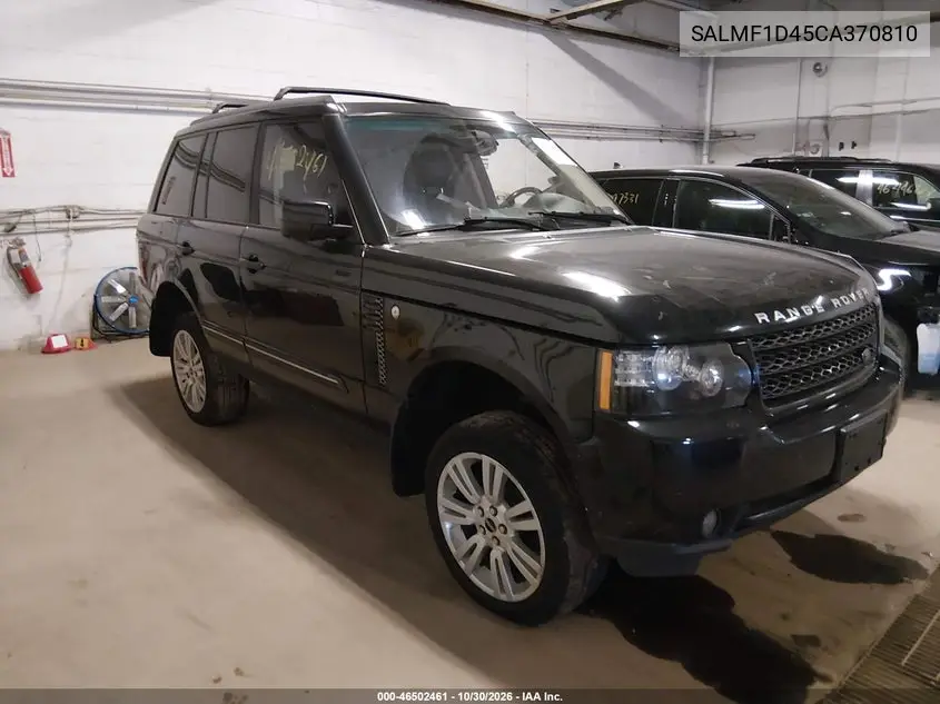 LAND ROVER RANGE ROVER 2012, VIN SALMF1D45CA370810