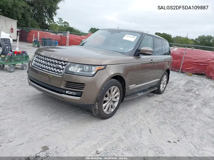 2013 LAND ROVER RANGE ROVER VIN SALGS2DF5DA109887 — фото 2
