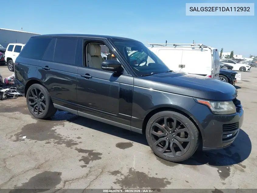 LAND ROVER RANGE ROVER 2013, VIN SALGS2EF1DA112932