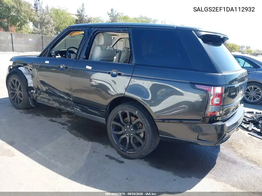 2013 LAND ROVER RANGE ROVER VIN SALGS2EF1DA112932 — фото 3