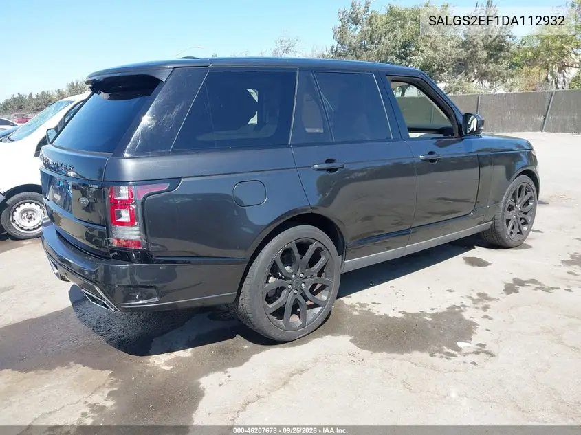 2013 LAND ROVER RANGE ROVER VIN SALGS2EF1DA112932 — фото 4