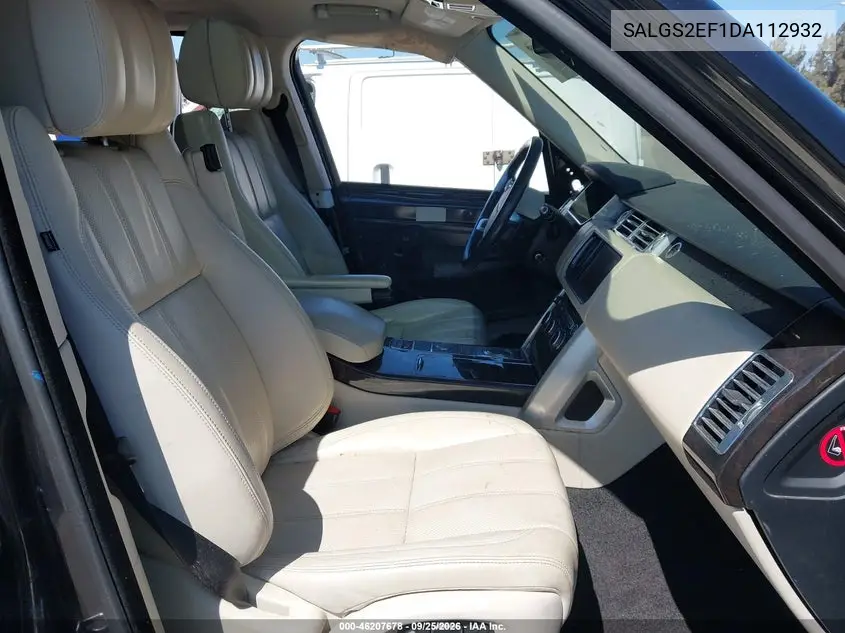 2013 LAND ROVER RANGE ROVER VIN SALGS2EF1DA112932 — фото 5