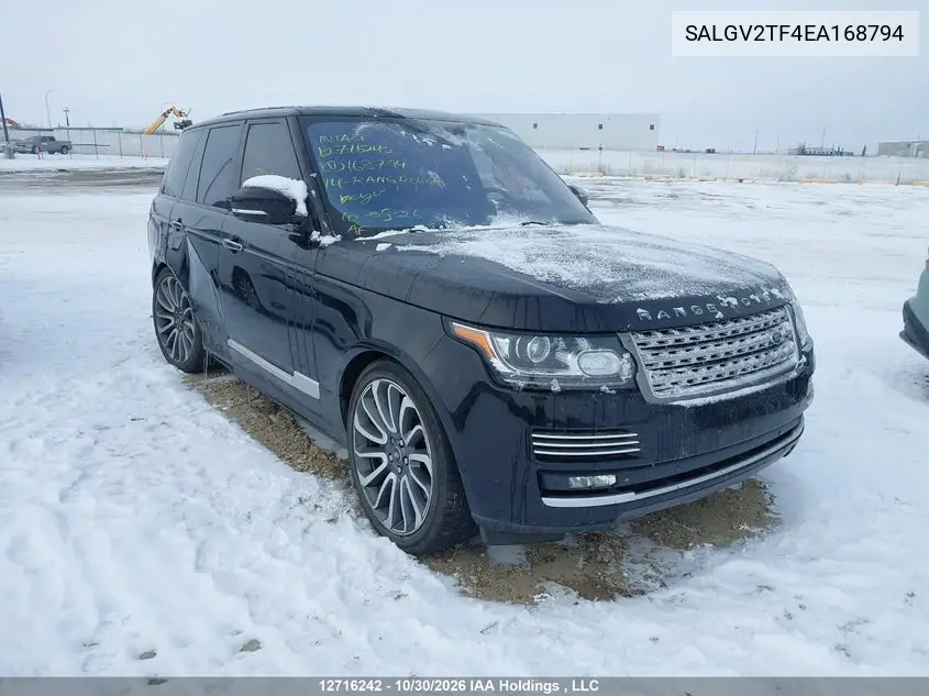 LAND ROVER RANGE ROVER 2014, VIN SALGV2TF4EA168794