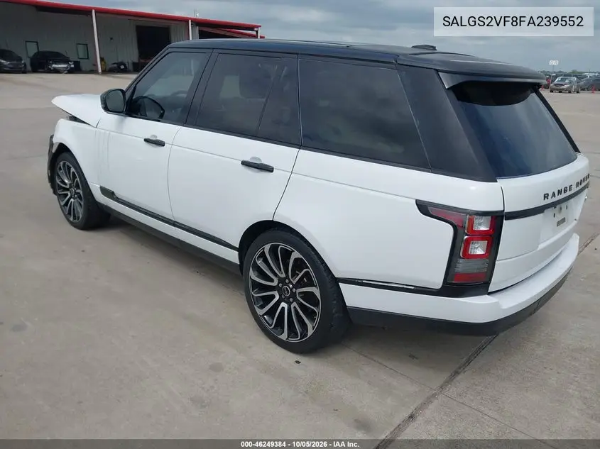 2015 LAND ROVER RANGE ROVER VIN SALGS2VF8FA239552 — фото 3