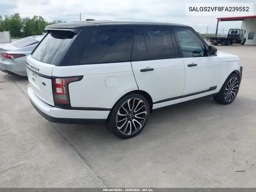 2015 LAND ROVER RANGE ROVER VIN SALGS2VF8FA239552 — фото 4