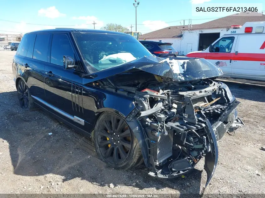 LAND ROVER RANGE ROVER 2015, VIN SALGS2TF6FA213406