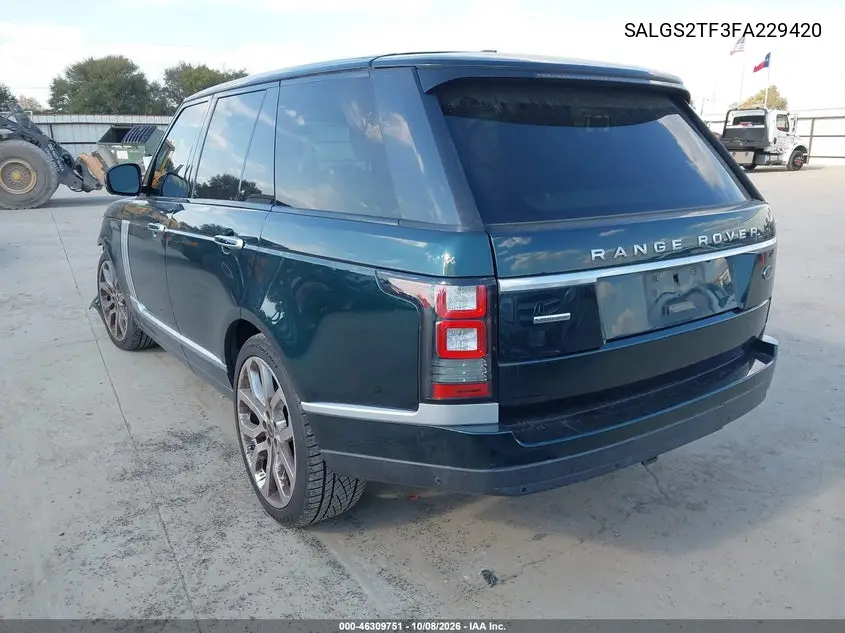 2015 LAND ROVER RANGE ROVER VIN SALGS2TF3FA229420 — фото 3