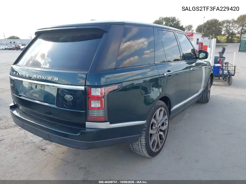 2015 LAND ROVER RANGE ROVER VIN SALGS2TF3FA229420 — фото 4