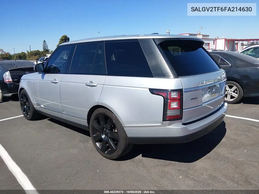2015 LAND ROVER RANGE ROVER VIN SALGV2TF6FA214630 — фото 3
