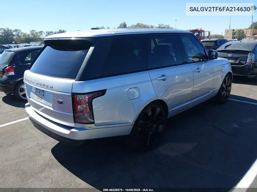 2015 LAND ROVER RANGE ROVER VIN SALGV2TF6FA214630 — фото 4