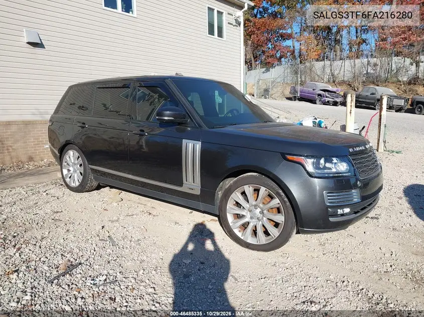 LAND ROVER RANGE ROVER 2015, VIN SALGS3TF6FA216280