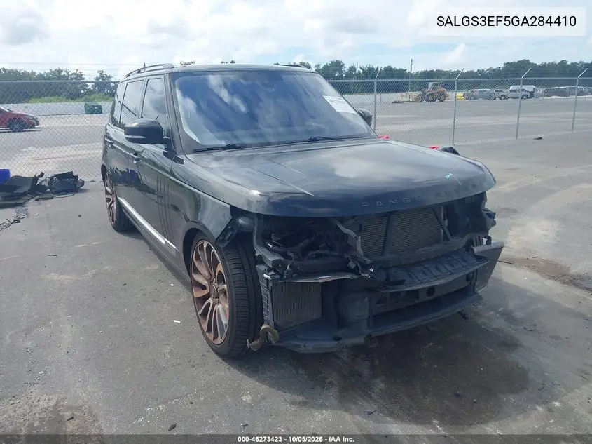 LAND ROVER RANGE ROVER 2016, VIN SALGS3EF5GA284410