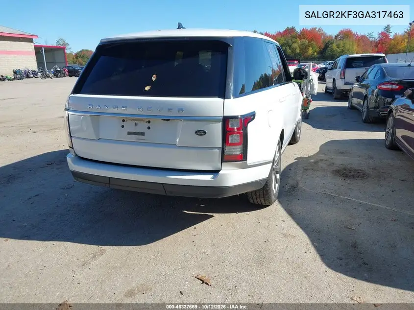 2016 LAND ROVER RANGE ROVER VIN SALGR2KF3GA317463 — фото 4