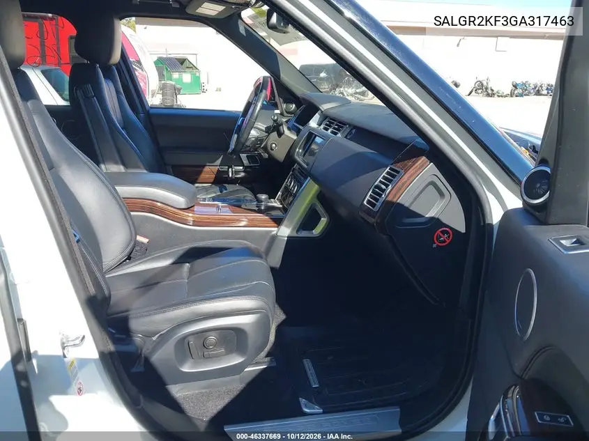 2016 LAND ROVER RANGE ROVER VIN SALGR2KF3GA317463 — фото 5