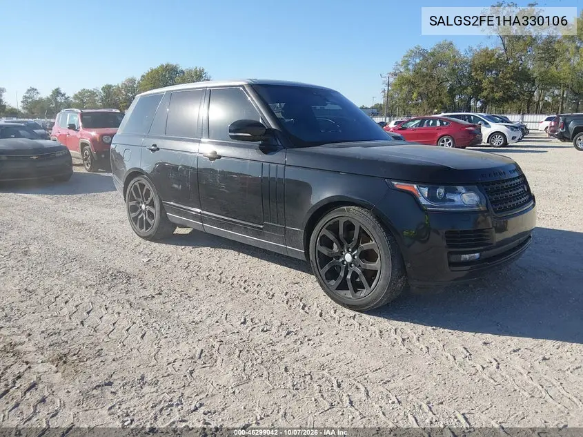 LAND ROVER RANGE ROVER 2017, VIN SALGS2FE1HA330106