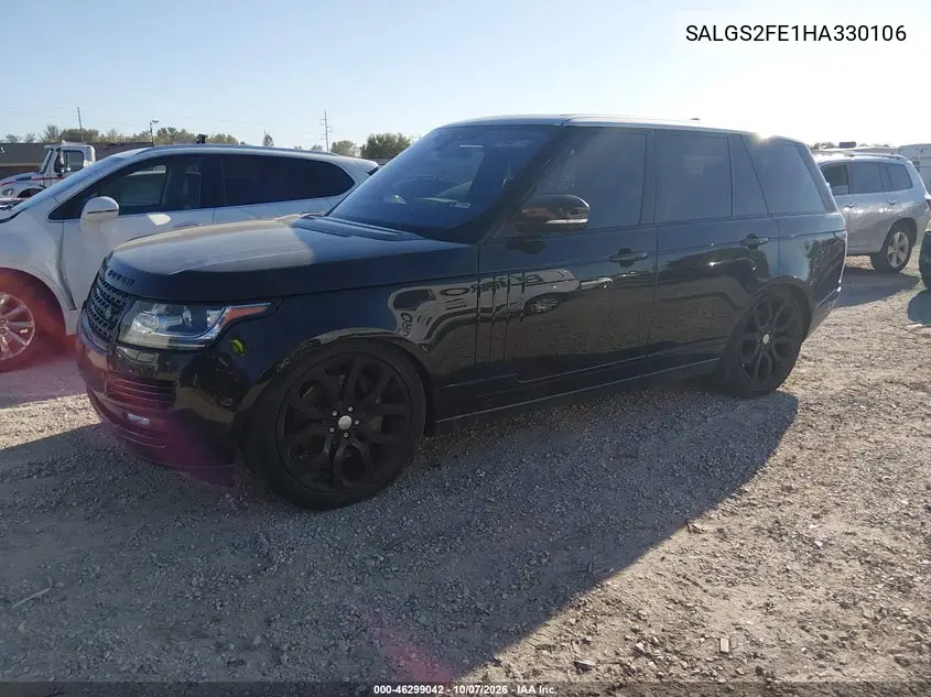 2017 LAND ROVER RANGE ROVER VIN SALGS2FE1HA330106 — фото 2
