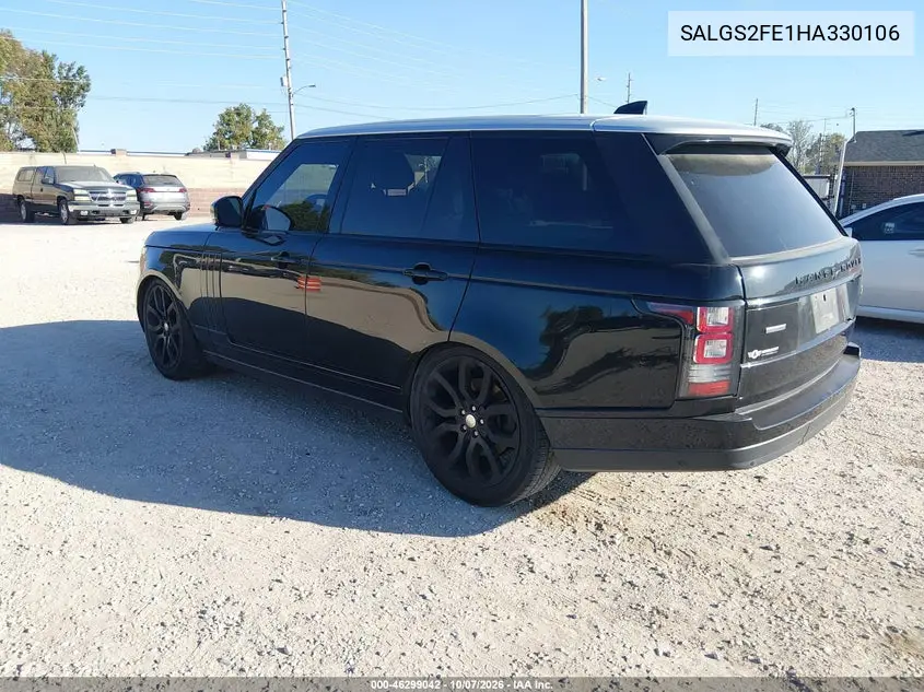 2017 LAND ROVER RANGE ROVER VIN SALGS2FE1HA330106 — фото 3
