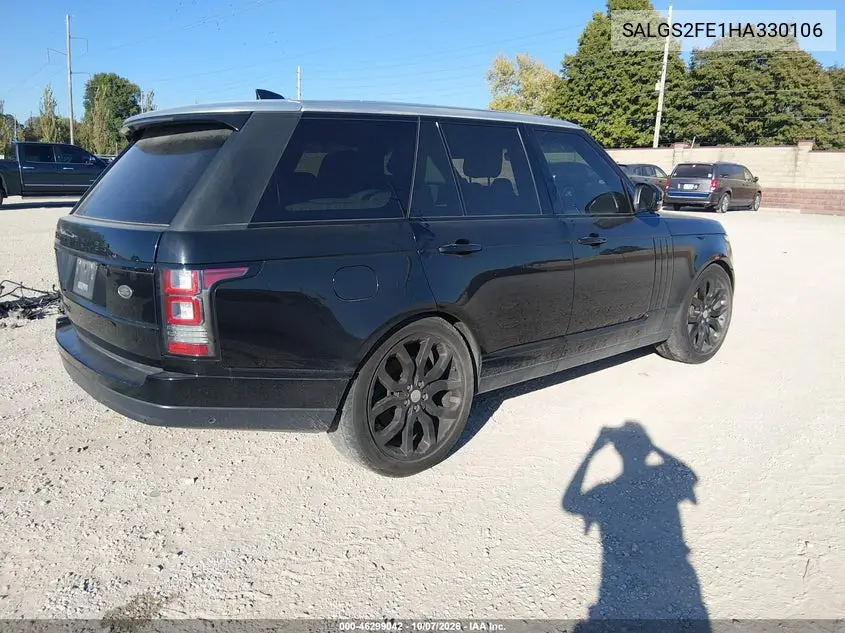 2017 LAND ROVER RANGE ROVER VIN SALGS2FE1HA330106 — фото 4