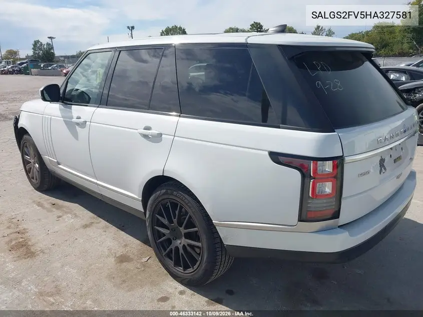 2017 LAND ROVER RANGE ROVER VIN SALGS2FV5HA327581 — фото 3