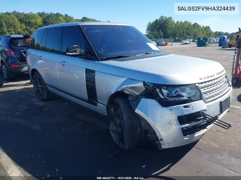 LAND ROVER RANGE ROVER 2017, VIN SALGS2FV9HA324439