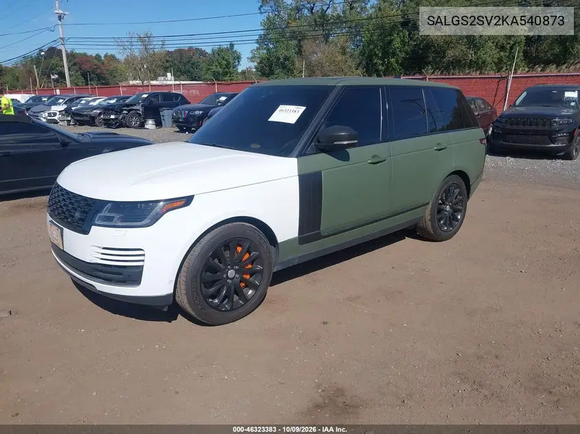 2019 LAND ROVER RANGE ROVER VIN SALGS2SV2KA540873 — фото 2