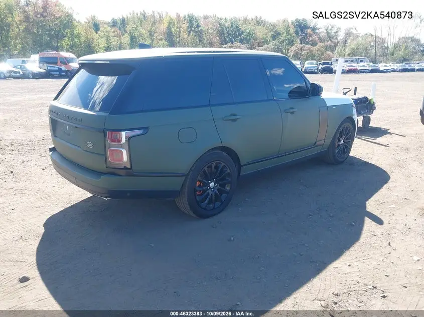 2019 LAND ROVER RANGE ROVER VIN SALGS2SV2KA540873 — фото 4