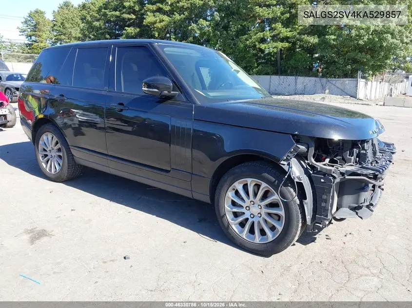 LAND ROVER RANGE ROVER 2019, VIN SALGS2SV4KA529857