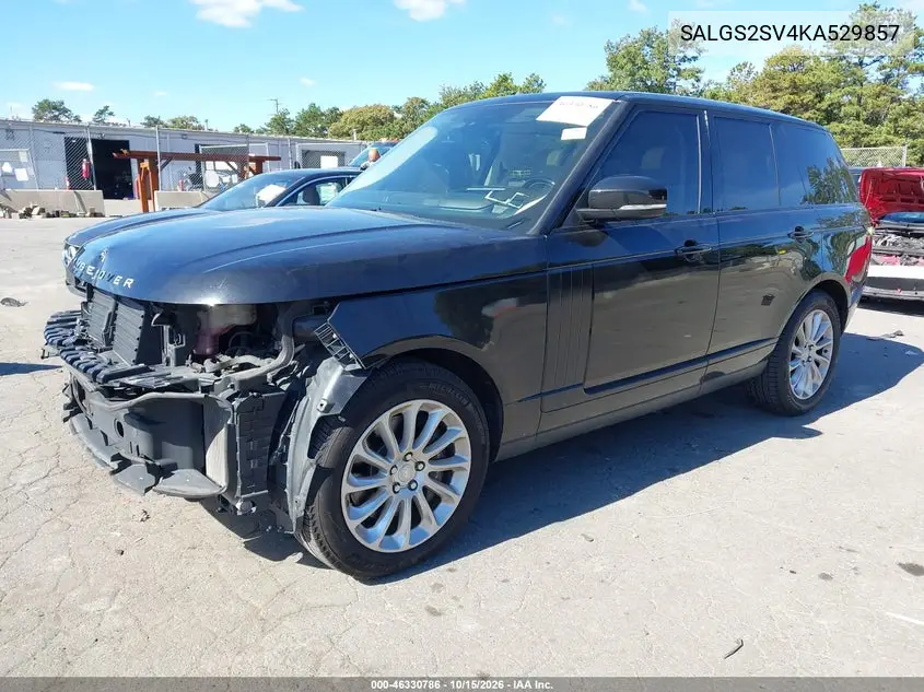 2019 LAND ROVER RANGE ROVER VIN SALGS2SV4KA529857 — фото 2