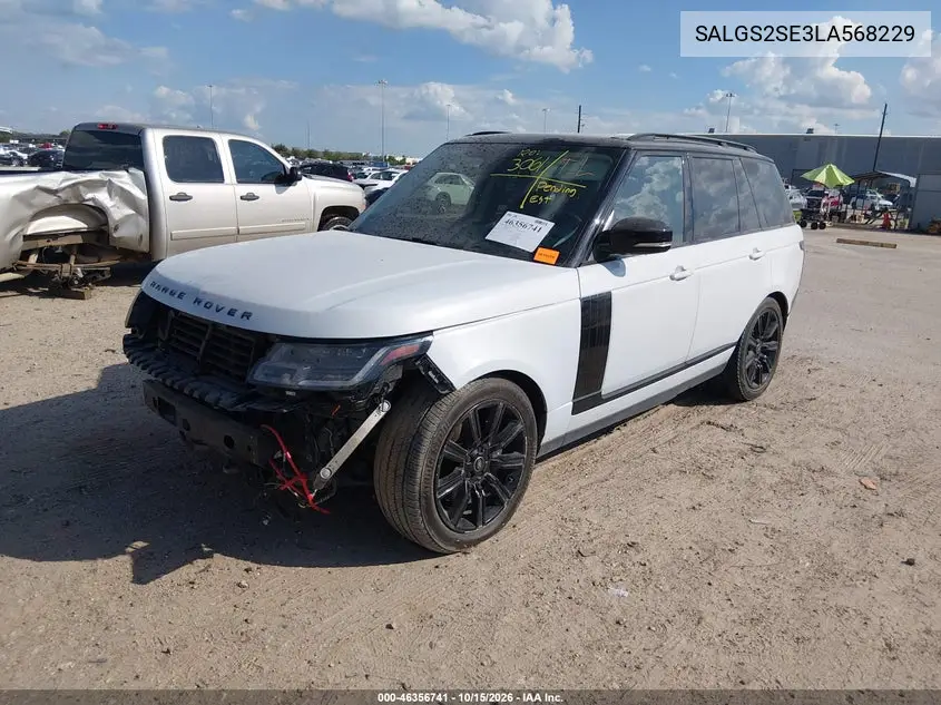 2020 LAND ROVER RANGE ROVER VIN SALGS2SE3LA568229 — фото 2