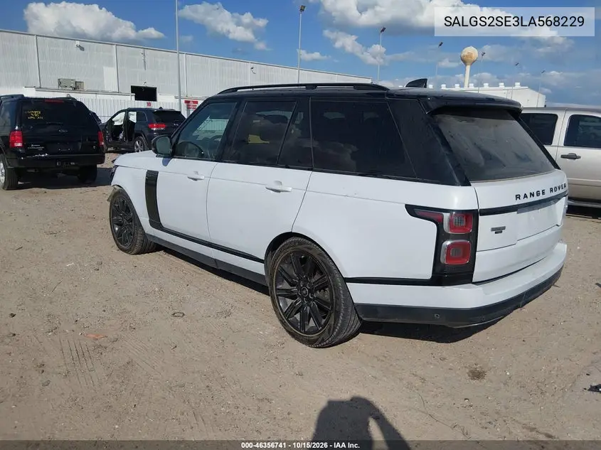 2020 LAND ROVER RANGE ROVER VIN SALGS2SE3LA568229 — фото 3