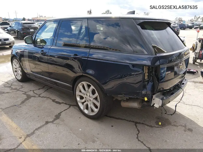 2020 LAND ROVER RANGE ROVER VIN SALGS2SEXLA587635 — фото 3