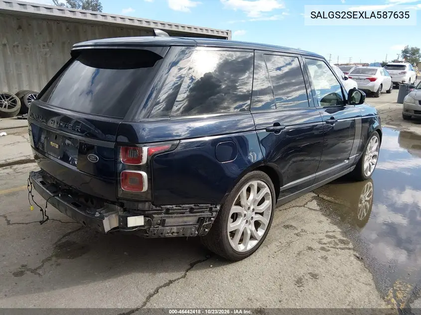 2020 LAND ROVER RANGE ROVER VIN SALGS2SEXLA587635 — фото 4
